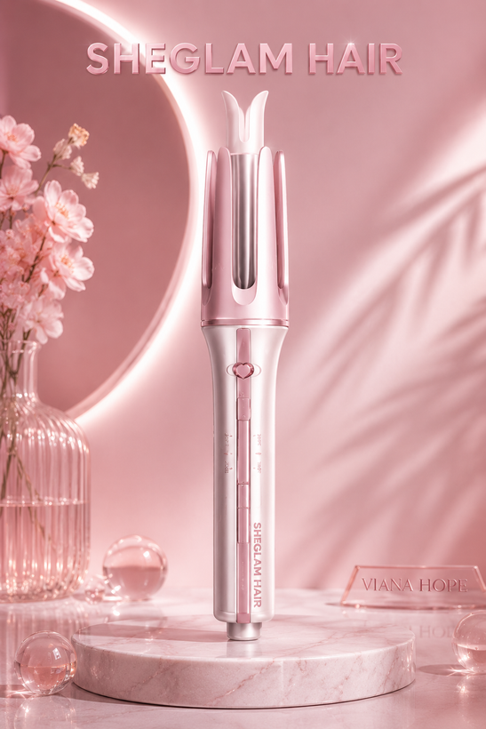 دستگاه کرلی شیگلم صورتی سایز ۲۵ میل اصلی